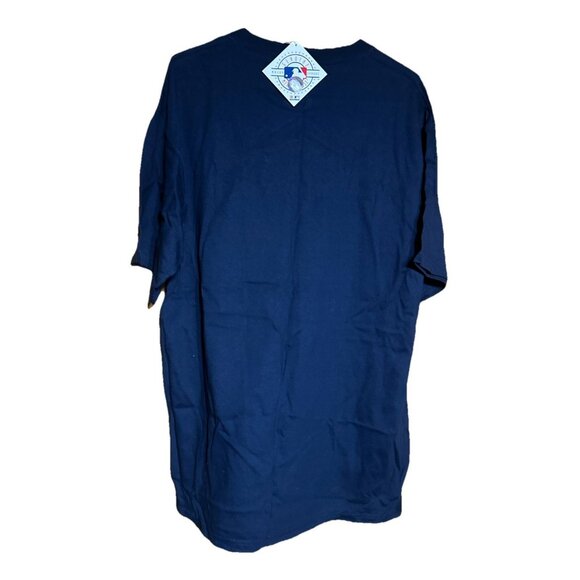 90's New York Yankees Stadium Majestic Blue Large T-Shirt New with Tags - Picture 2 of 4